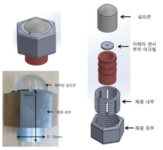 1차 상세 설계 및 제작된 촉각센싱 모듈