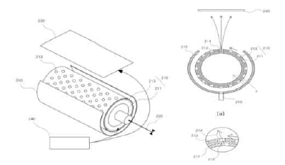 특허 출원된 실린더 타입의 전기방사장치 시스템