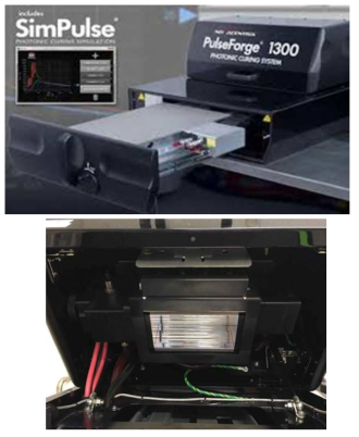 그래핀 산화물 필름의 광환원에 사용된 광소결장치 PulseForge 1300 (Novacentrix)