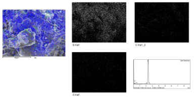 GL-I-800-sulfur composite의 SEM mapping image