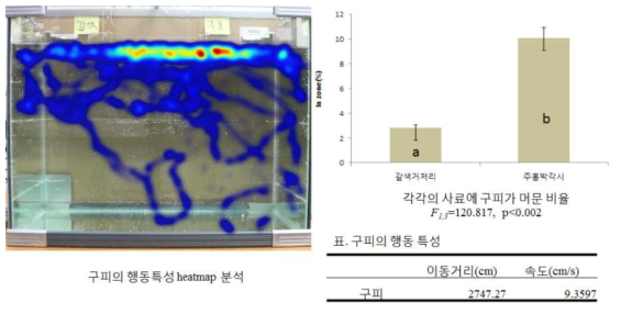 펠렛사료(갈색거저리, 주홍박각시)에 대한 구피의 행동 특성 분석