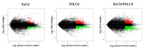 RNA-Seq 결과 DEG에 대한 MA plot 분석