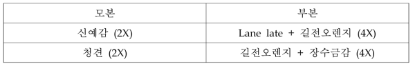 3배체 육성을 위한 2n ✕ 4n 교배조합