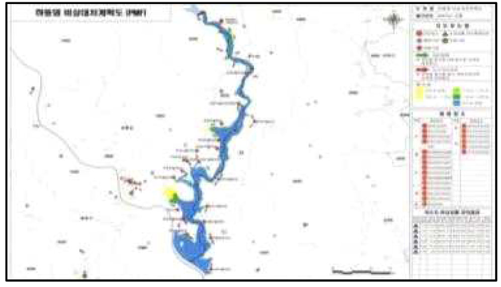 하동댐 비상대처계획도(PMF)