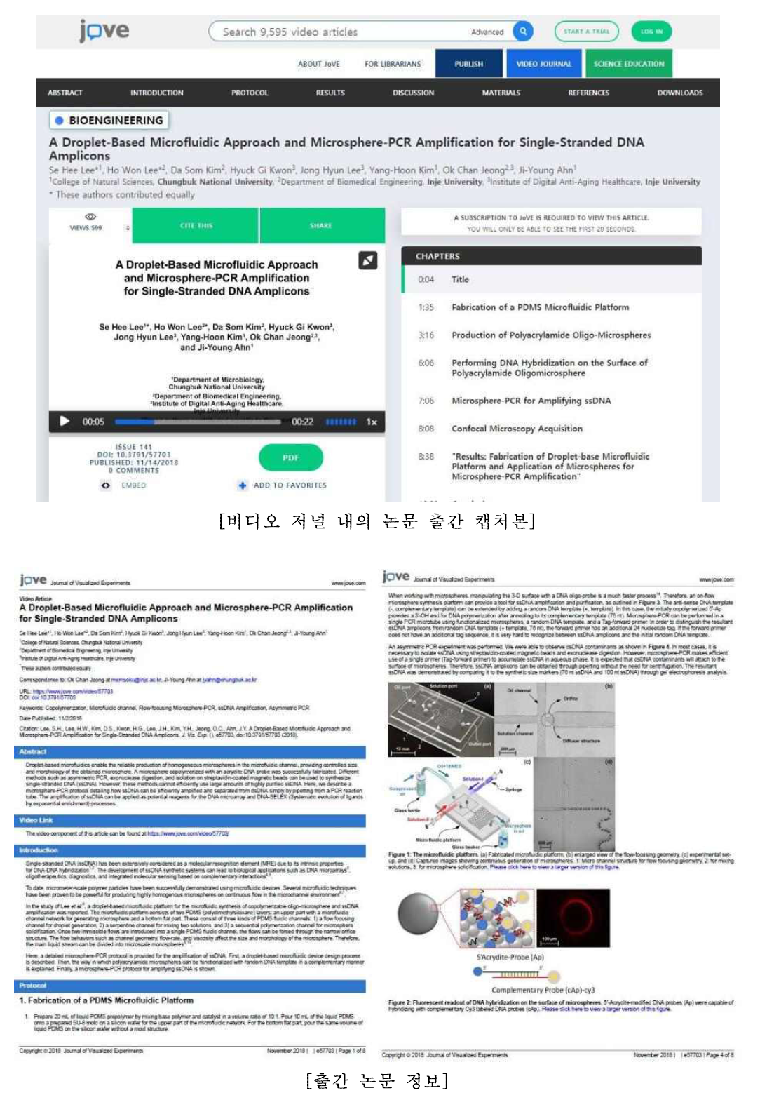 단일 가닥 DNA 생성을 위한 결과의 논문화(SCI 논문 출간)