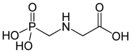 Glyphosate의 분자구조 (source: wikipedia)