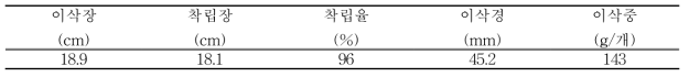 논 무가온하우스 찰옥수수 이삭특성