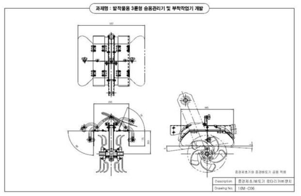 중경제초/배토기 로타리 커버장치