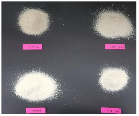 대양귀리 입자크기별 가루