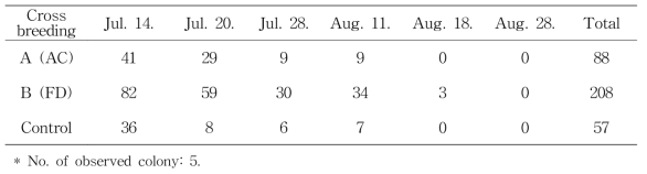 Comparison of queen cup for swarming with cross breed