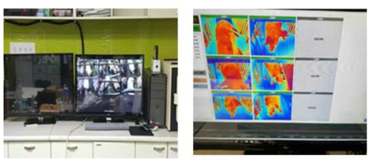실제 CCTV 및 열화상 카메라를 통해서 데이터를 수집하는 사진