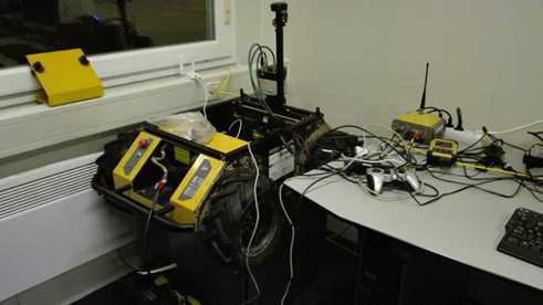 integration of the Sick laser scanner, D-GPS antenna en RTK-GPS antenna on the Clearpath Husky robot