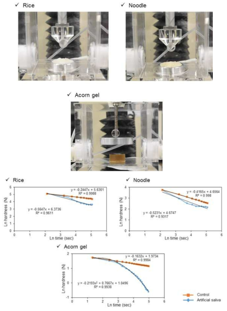 오럴프로세싱 시뮬레이터를 활용한 다양한 식품의 저작 물성 측정