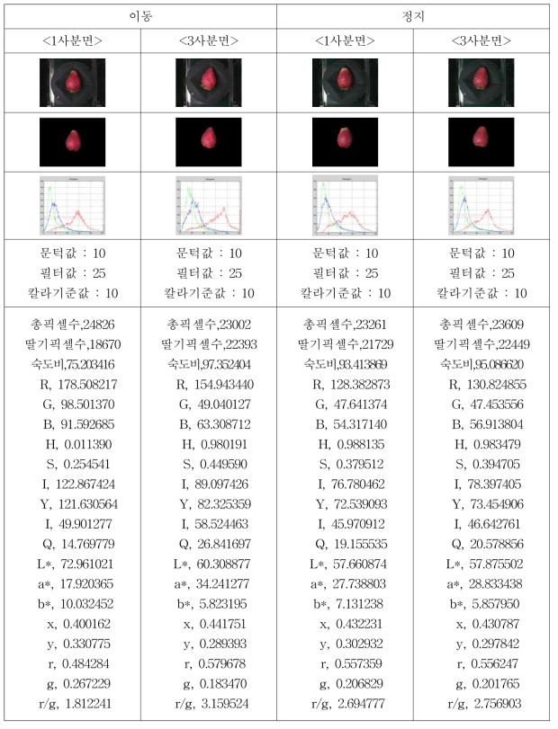 매향 정상과 색상 정보(중량 19.79 g 고당도12.4 Brix)