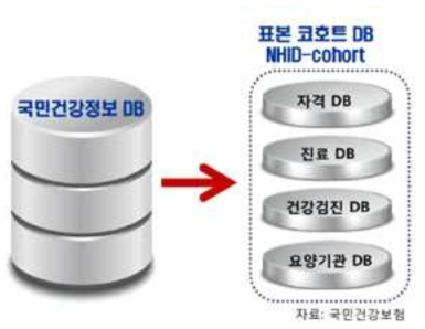 표본 코호트DB의 구성도