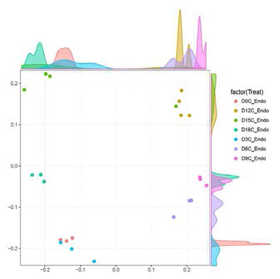 발정주기별 전사체의 PCA plot