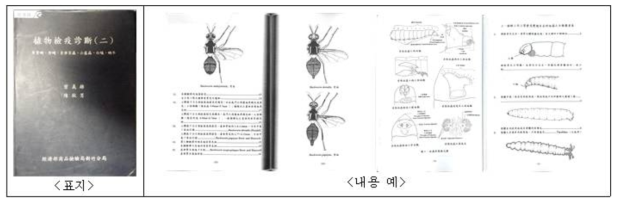 과실파리류 종류별 형태와 동정법 책자(대만농업연구소 황유빈박사 협조)