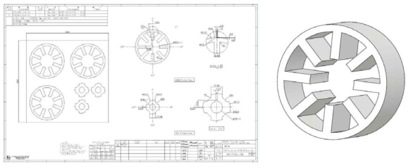 8/4 SRM 고정자, 회전자 2D, 3D 도면