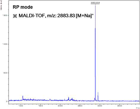 베타아밀로이드 시료의 MALDI-TOF 분석 결과(21 mer)