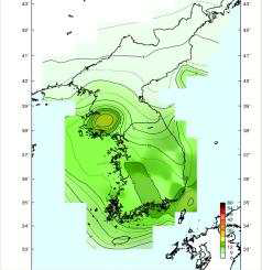 Spectral Seismic Hazard Map(1Hz, 2,400 yrs RP)