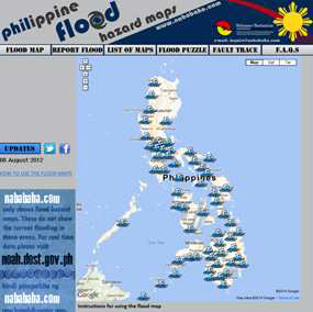 필리핀 홍수대비 NOAH 프로그램 (출처: Nationwide Operational Assessment of Hazards, http://www.nababaha.com)