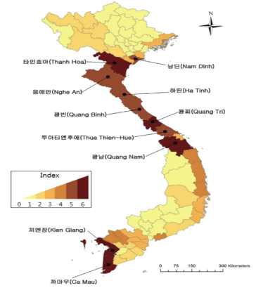 베트남 상습 풍수해 피해지역