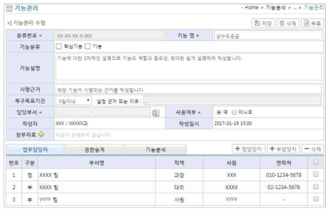 기능분류 재정의 및 용어개선