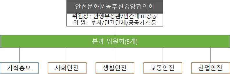 안전문화운동추진중앙협의회 구성체계