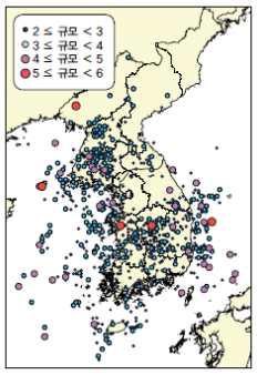 계기지진 현황 (1978년~2010년)