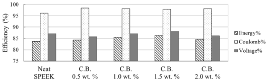 Cell performance of nanocomposite SPEEK membrane