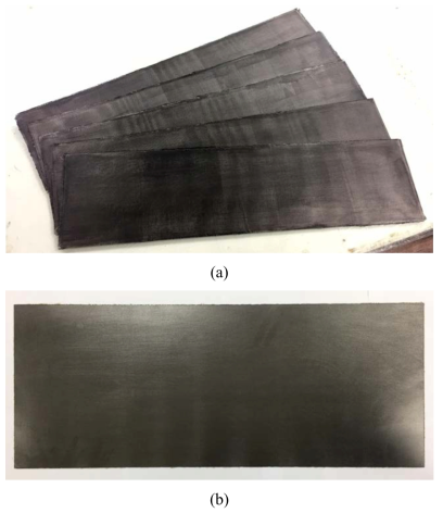 Large scale components: (a) fluoroelastomer bipolar plate, (b) bipolar plate integrated current collector