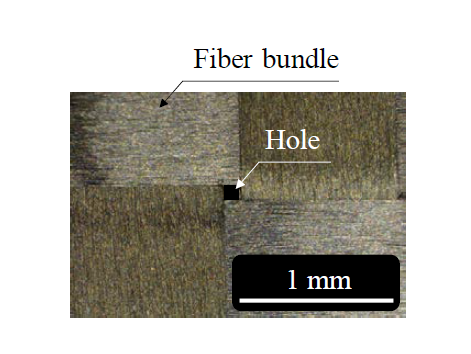 Hole at the fiber bundle intersection