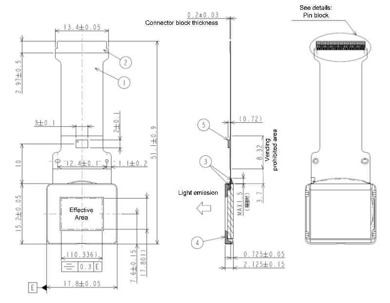 ECX331D Dimensions