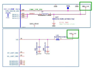 WiFi 모듈의 전원회로 (변경 전)