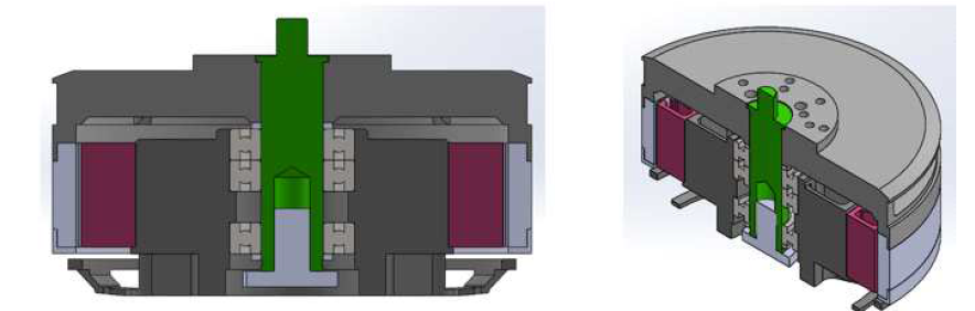 드론 모터 시제품 단면도