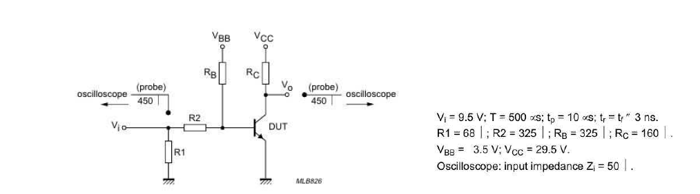 Test circuit for switching times