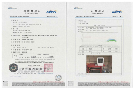 EMC 공인시험성적서 – 한국광기술원