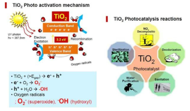 광촉매(TiO2)의 반응 원리