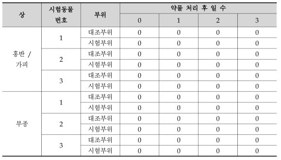 피부염증 평가