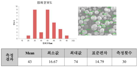 N사 YOF 분말 입도 및 SEM 측정