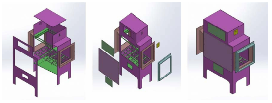 제습부 및 재생부 3D 조립도