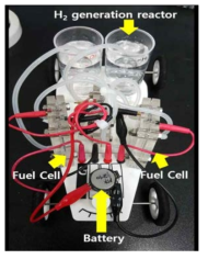 저가형 고용량 배터리가 탑재된 Upgraded mini FC-battery car 사진