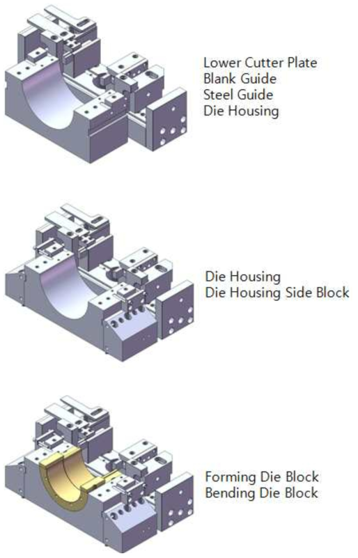Die Housing 및 Die Block 등 결합에 관한 설계도