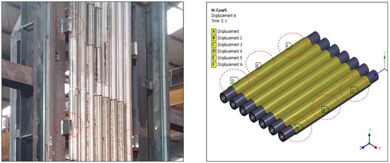 SRF 보일러 Water Wall Panel 오버레이 용접 구조해석을 위한 구속 조건