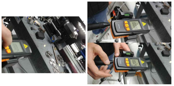 RPM 미터를 사용한 드레싱 툴 회전 측정