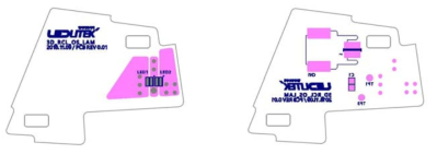 3D RCL Outside Turn LAM (좌) Top, (우) Bottom면 거버