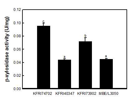 L. mesenteroides β-xylosidase 활성