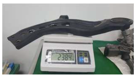 개선 시제품 측정 시험결과 (2.38kg)
