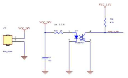 화재신호 수신 회로도