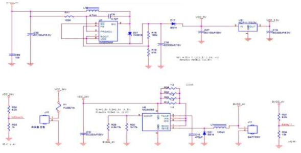 SMPS 및 배터리 상태관리부 회로도